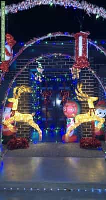 Christmas Light display at 61 Palm Avenue, Royal Park