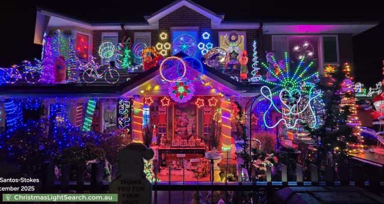 Christmas Light display at 24A Prospect Hill Road, Camberwell