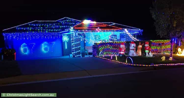 Christmas Light display at 5 Flint Street, Googong