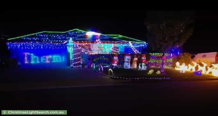 Christmas Light display at 5 Flint Street, Googong