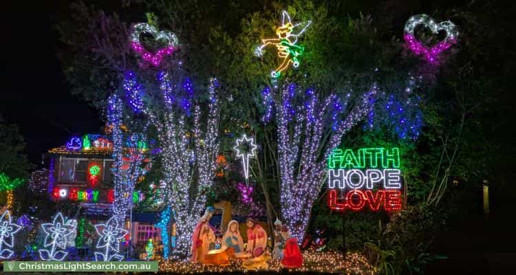 Christmas Light display at 6 Billagal Place, Blaxland
