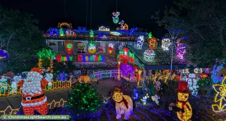 Christmas Light display at 6 Billagal Place, Blaxland