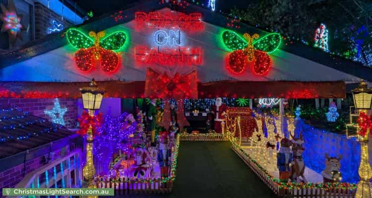 Christmas Light display at 6 Billagal Place, Blaxland