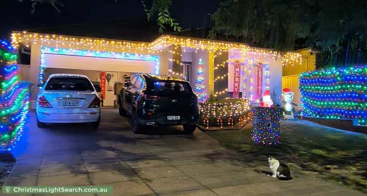 Christmas Light display at 28 Bradley Drive, Harrington Park