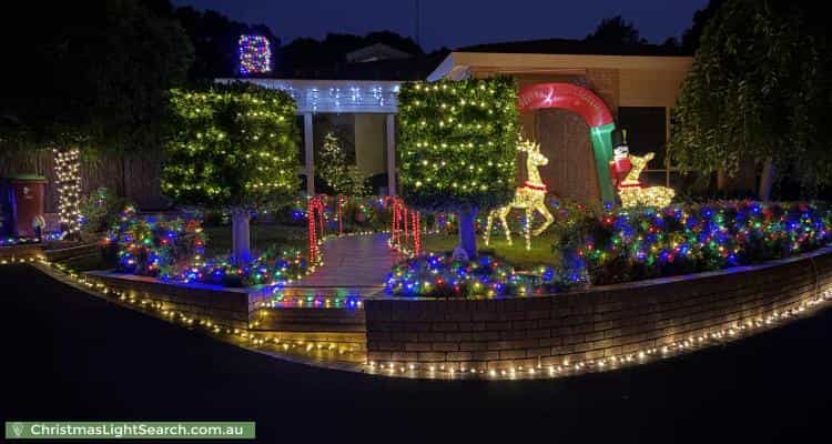Christmas Light display at 58 Caithwill Court, Narre Warren North