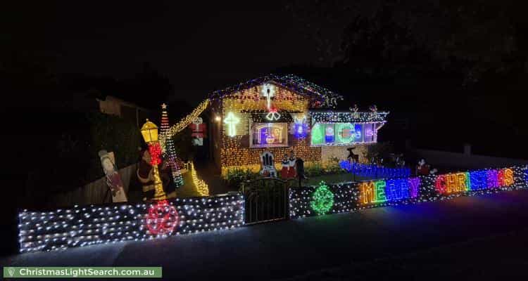 Christmas Light display at 10A Brady Street, Croydon