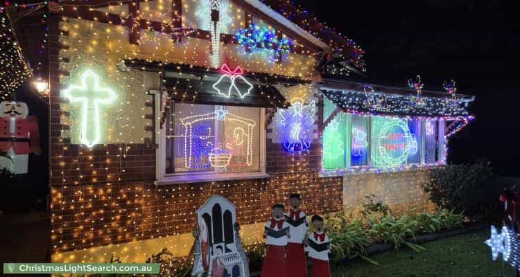 Christmas Light display at 10A Brady Street, Croydon