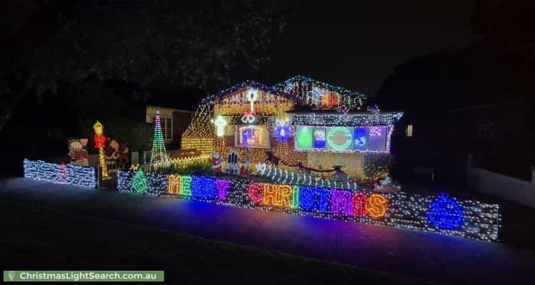 Christmas Light display at 10A Brady Street, Croydon