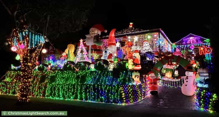 Christmas Light display at 29 Darvall Street, Donvale