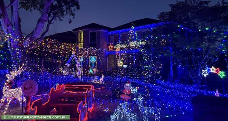 Christmas Light display at 53 Candlebark Quadrant, Rowville