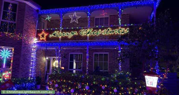 Christmas Light display at 53 Candlebark Quadrant, Rowville