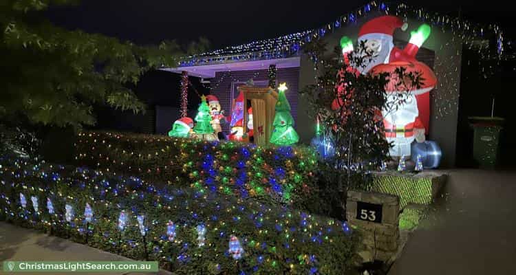 Christmas Light display at 53 Beltana Avenue, Googong