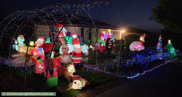 Christmas Light display at 16 Deucem Smith Street, Bonner