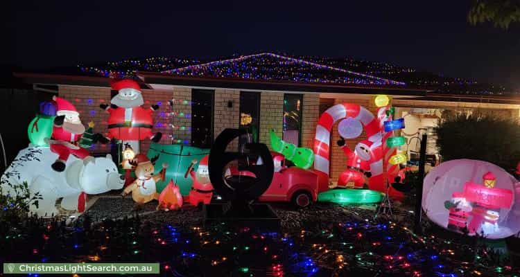 Christmas Light display at 16 Deucem Smith Street, Bonner