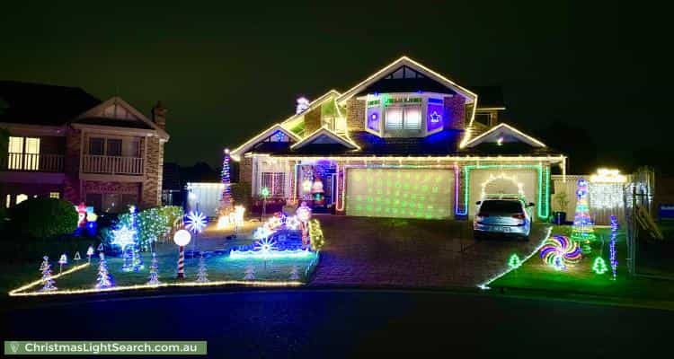 Christmas Light display at 22 Glenfern Close, West Pennant Hills