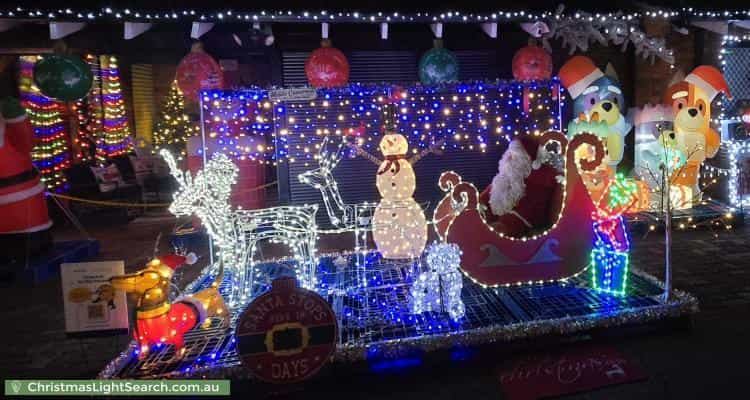 Christmas Light display at 5 Springbank Close, Darlington