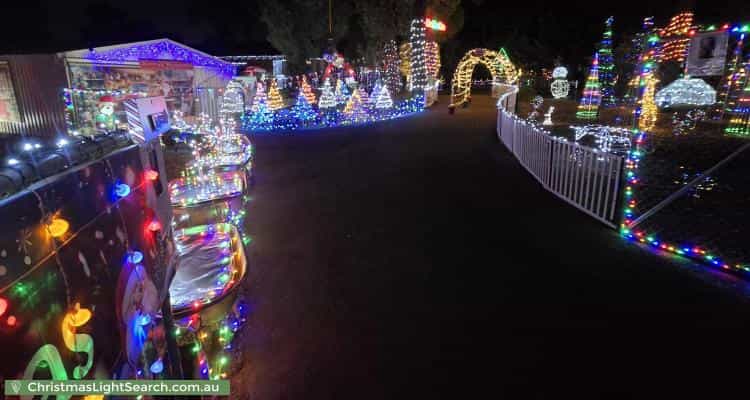 Christmas Light display at 5 Springbank Close, Darlington