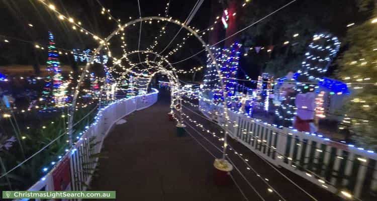 Christmas Light display at 5 Springbank Close, Darlington