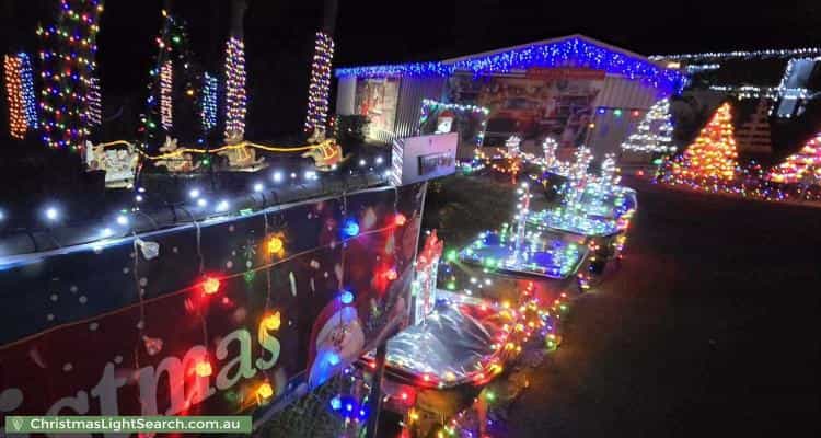 Christmas Light display at 5 Springbank Close, Darlington