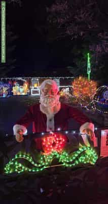Christmas Light display at 5 Springbank Close, Darlington