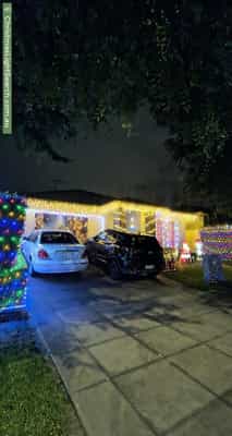 Christmas Light display at 28 Bradley Drive, Harrington Park