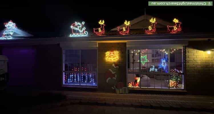 Christmas Light display at 31 Epsilon Close, Woodcroft