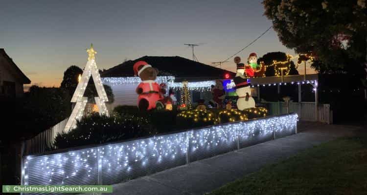 Christmas Light display at  Curtain Street, Kingsbury