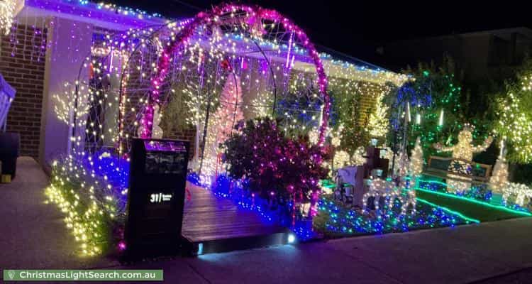 Christmas Light display at  Rosina Drive, Officer