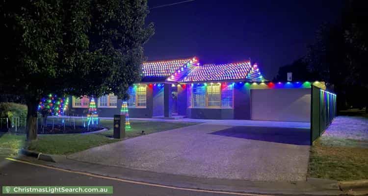 Christmas Light display at 39 Crozier Avenue, Newton