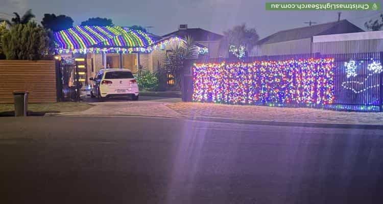 Christmas Light display at 7 Odell Place, Carrum Downs