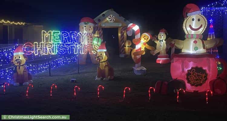 Christmas Light display at 11 Cordeaux Street, Louth Park