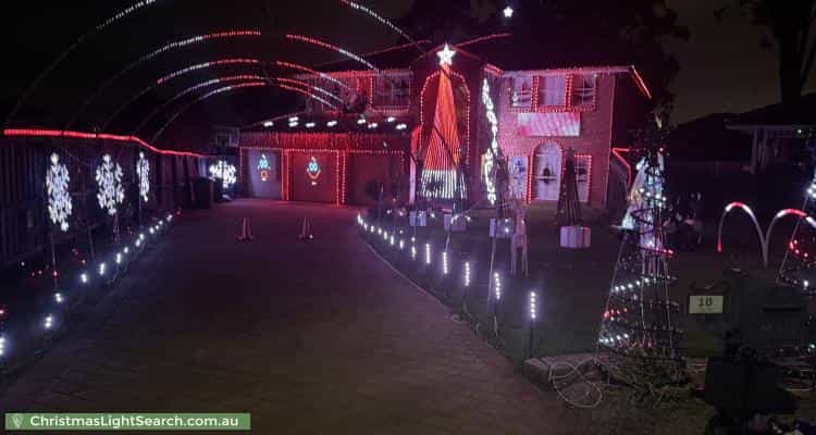 Christmas Light display at 10 Karinya Place, Kellyville
