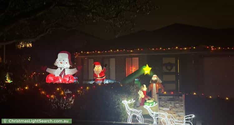 Christmas Light display at 4 Mera Street, Guildford