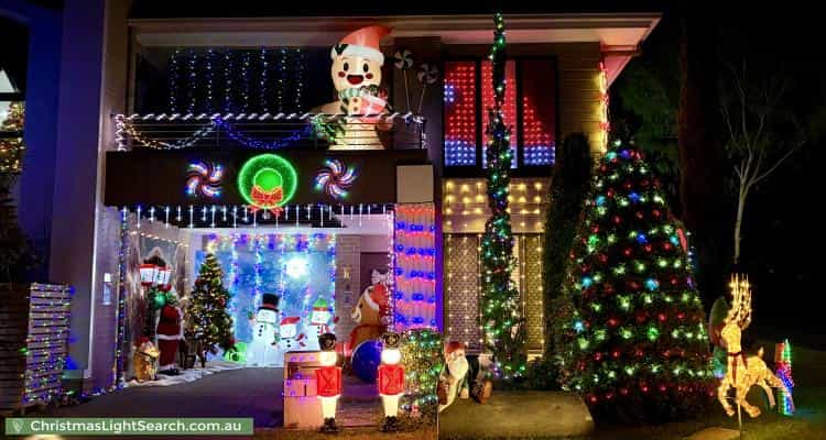 Christmas Light display at 1 Serenity Place, Springfield Lakes