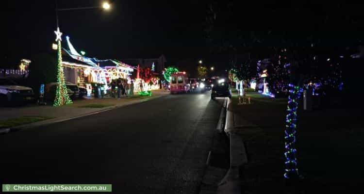 Christmas Light display at  Walseley Crescent, Gledswood Hills
