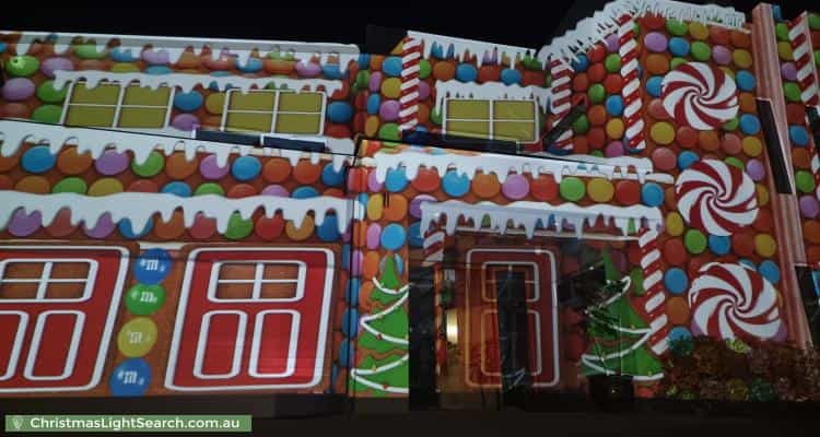 Christmas Light display at 12 Tullaroop Street, Duffy