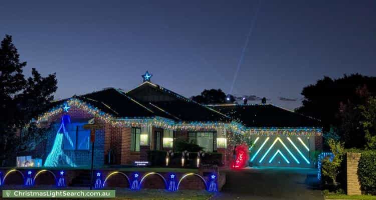 Christmas Light display at 55 Singleton Avenue, Kellyville Ridge