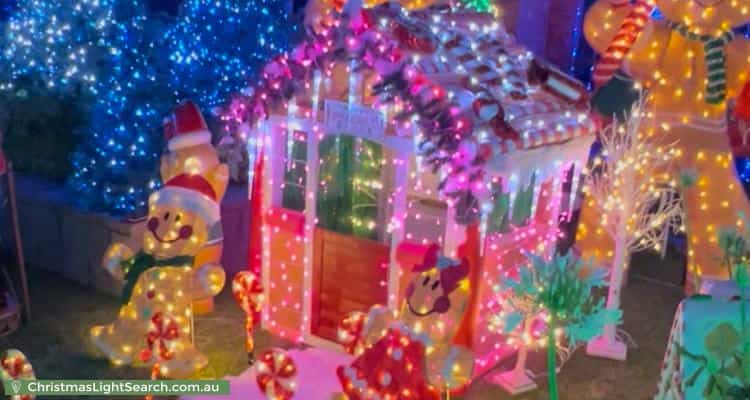 Christmas Light display at 80 Kensington Way, Burton
