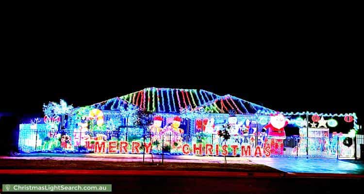 Christmas Light display at 80 Kensington Way, Burton