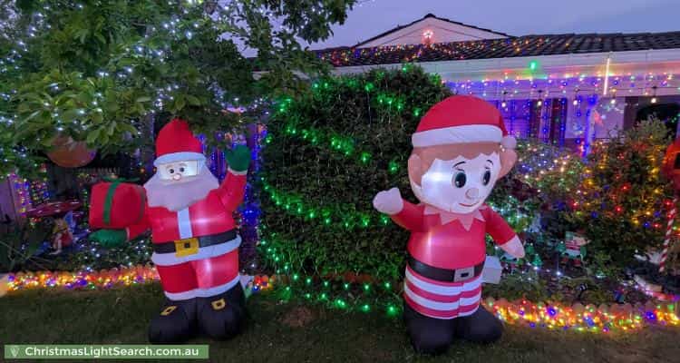 Christmas Light display at 76 New World Avenue, Trevallyn