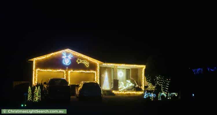 Christmas Light display at 15 Dent Place, Conder