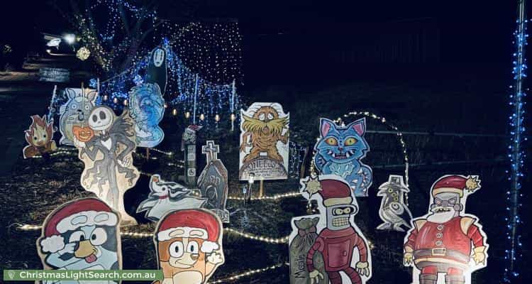 Christmas Light display at 19 Robert Lewis Court, Gordon