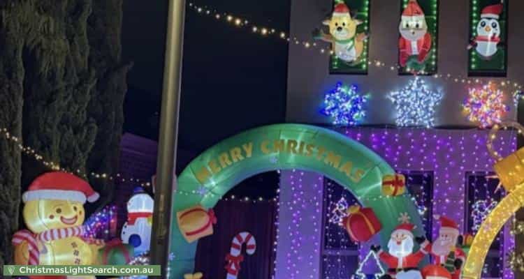 Christmas Light display at 3 Lochaber Place, Epping