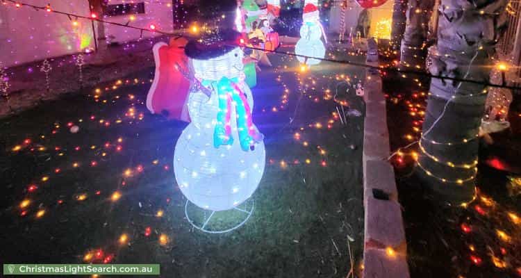 Christmas Light display at 68 Kensington Way, Burton