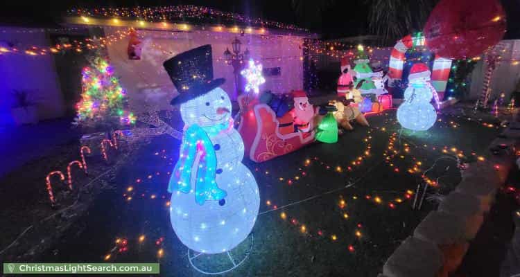 Christmas Light display at 68 Kensington Way, Burton