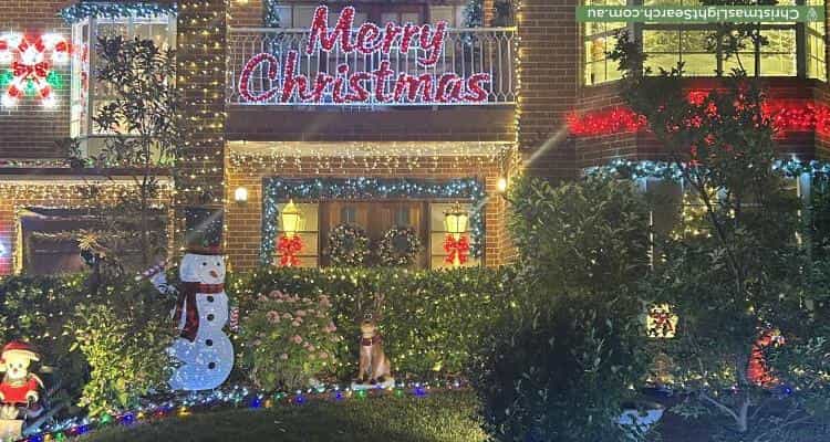Christmas Light display at 43 McClelland Avenue, Nicholls
