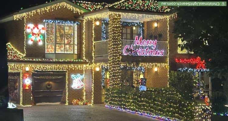 Christmas Light display at 43 McClelland Avenue, Nicholls