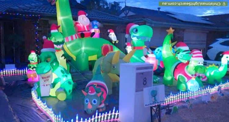 Christmas Light display at 8 Bella Court, Morphett Vale