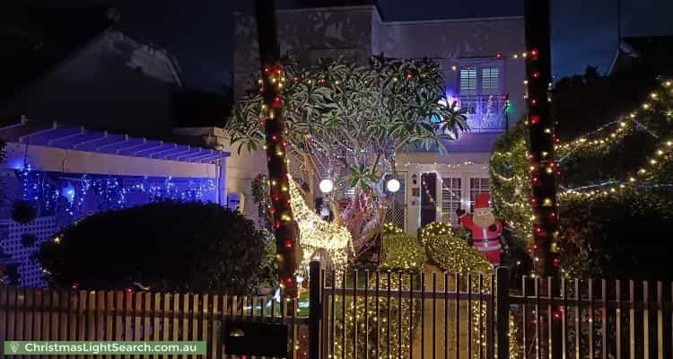 Christmas Light display at 38 Johnson Street, Freshwater