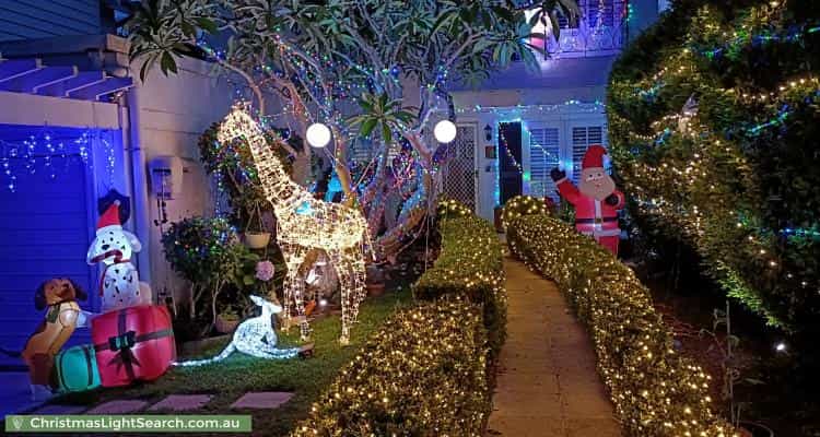 Christmas Light display at 38 Johnson Street, Freshwater